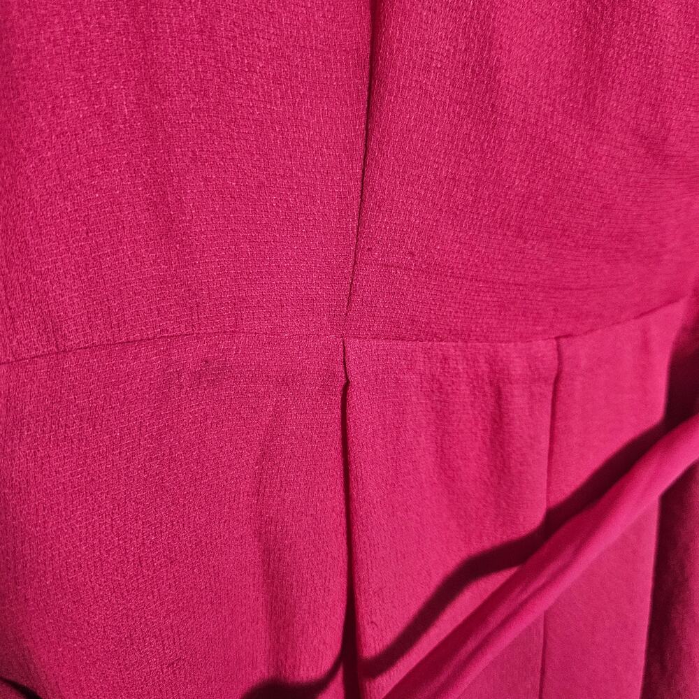 NWOT Eliza J Jumpsuit Hot Pink Faux Wrap Crop Wide Leg Sz 2 - Picture 12 of 16